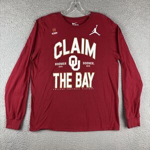 Nike Air Jordan Claim The Bay OU Boomer Sooner Shirt Men’s Large (Repaired)